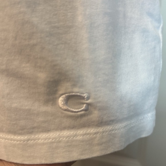 Coach Men's T-Shirt 2XL White Signature Logo Short Sleeve 100% Cotton - Picture 4 of 13